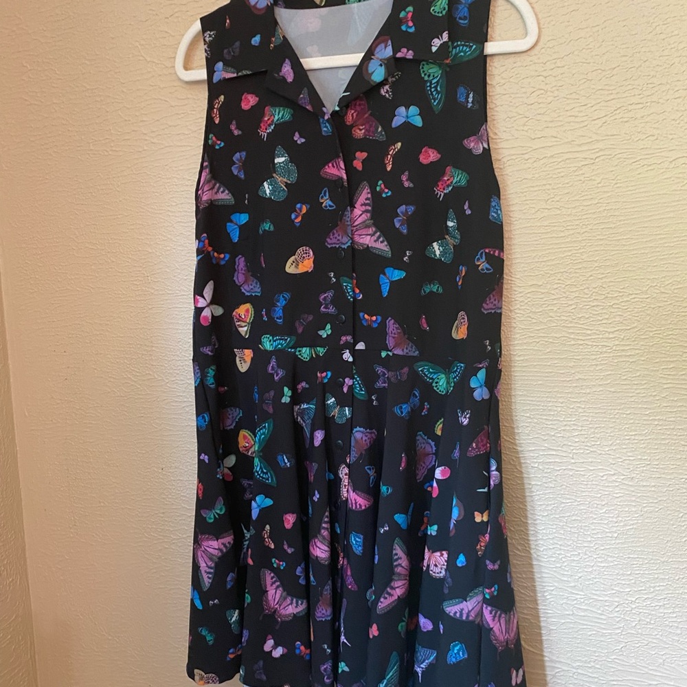 Butterfly print skater dress